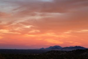Colorful Sky Above Desert
