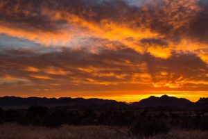 Colorful Sunset Above Souther Arizona Desert