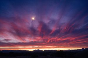 Moon in Twilight Sunset