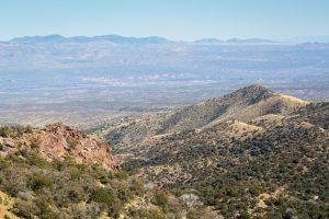 Desert Valley Below Rocky Hills