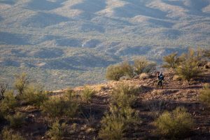 Hiker on Desert Ridge