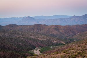 Earth's Shadow Above Desert Wash