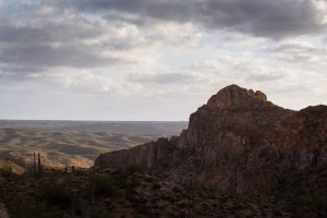 Flattening Desert Below Canyons