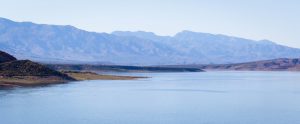 Roosevelt Lake Below Mountains