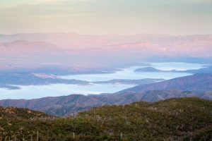 Roosevelt Lake Between Mountains