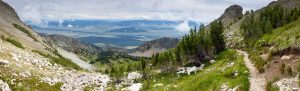 Alaska Basin Trail Descending Above Jackson Hole