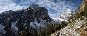 Nez Perce and Middle Teton Above Garnet Canyon