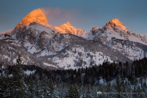 Sunrise Light on Tetons