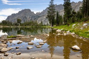 Teton Cliffs Rising Above Holly Lake