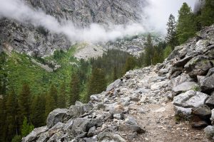 Fog Lifting Above Mout of Death Canyon