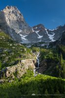 Snow Melt Waterfall Below Teewinot