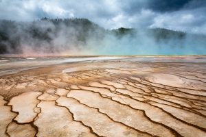 Sinter Buildup Below Grand Prismatic Spring