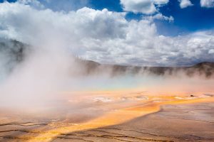 Steam Rising from Grand Prismatic Spring