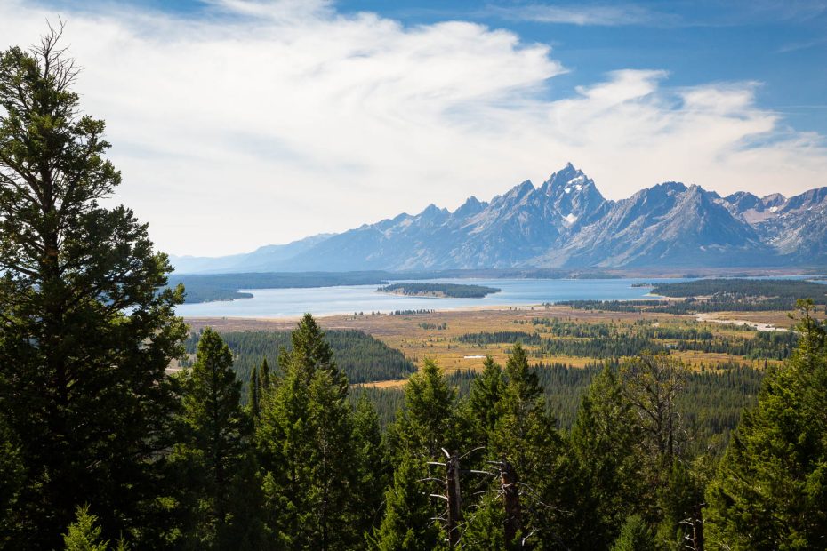 Jackson Lake and Teton Mountains