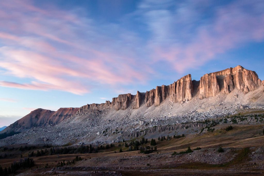 Twilight over Gros Ventre Mountains