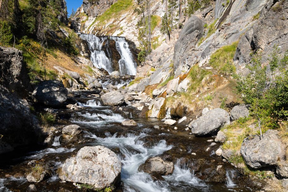 Mystic Falls Pouring Through Cliffs